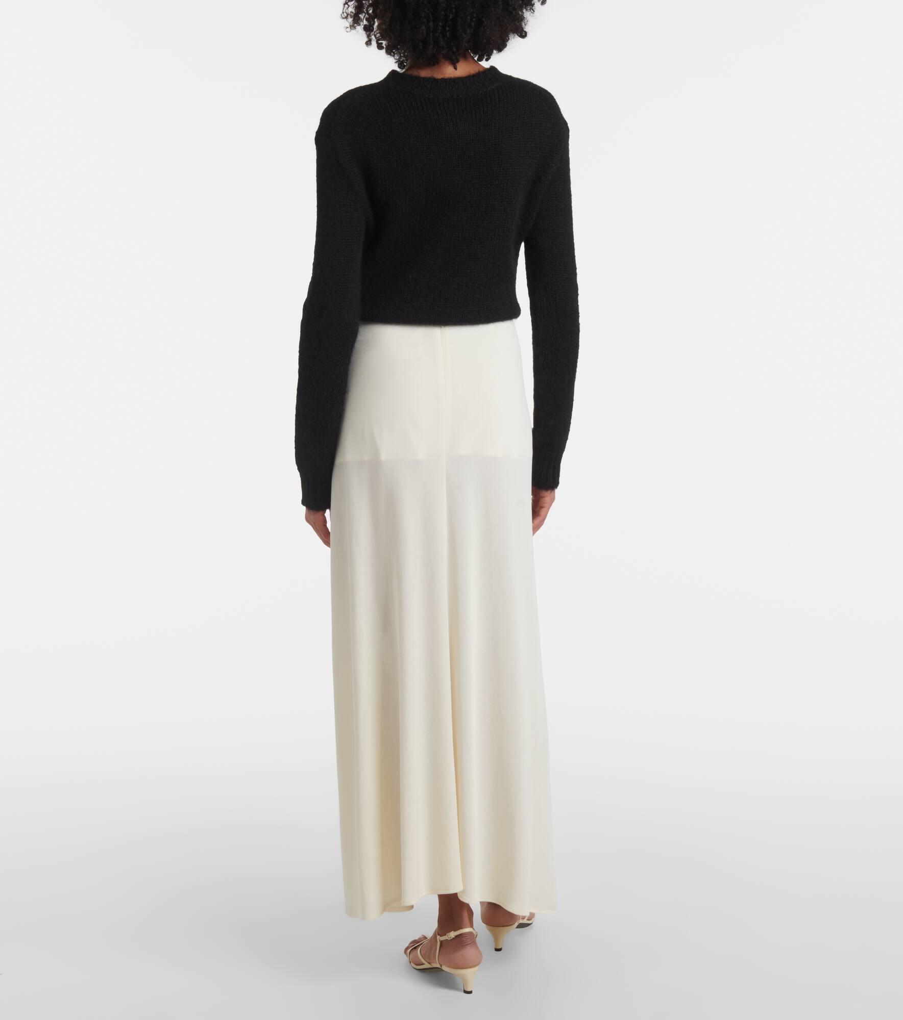 Crêpe midi skirt - 3