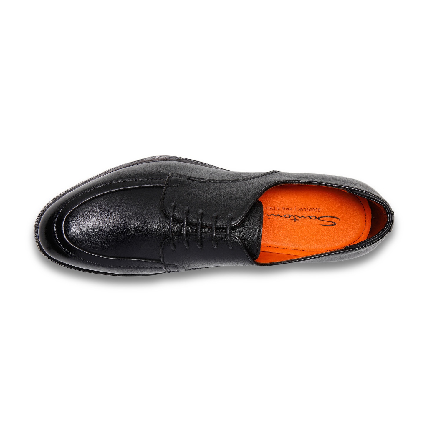 Men's black leather Derby shoe - 5