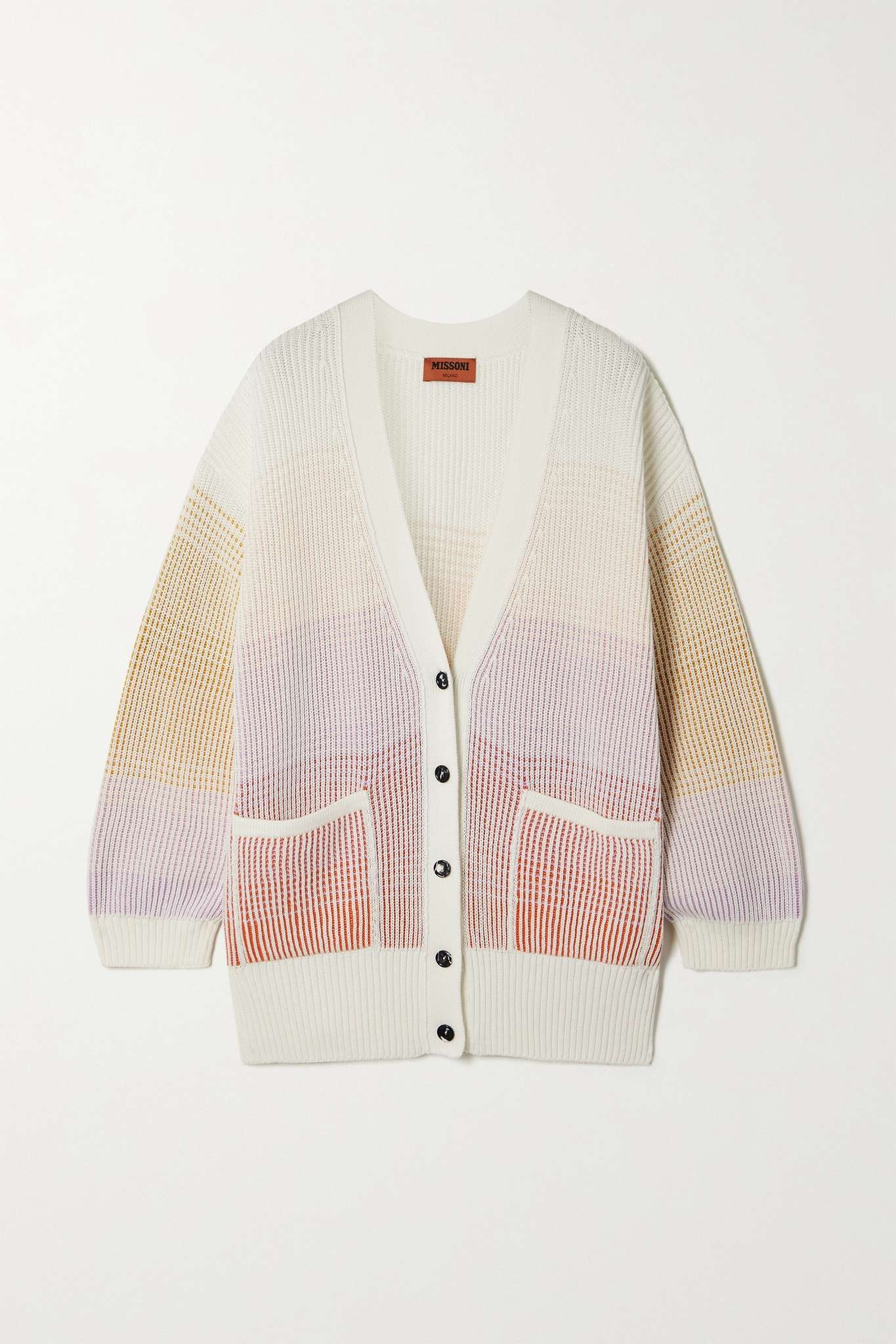 Striped cotton cardigan - 1