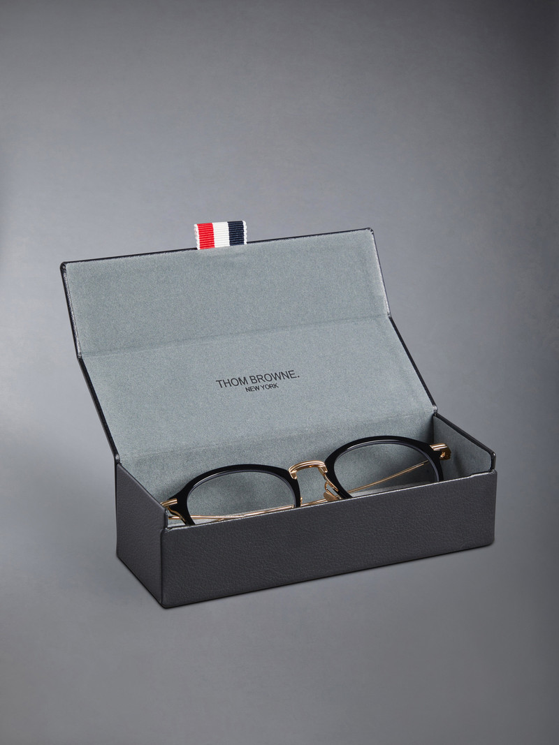 ACETATE AND TITANIUM ROUND EYEGLASSES 6