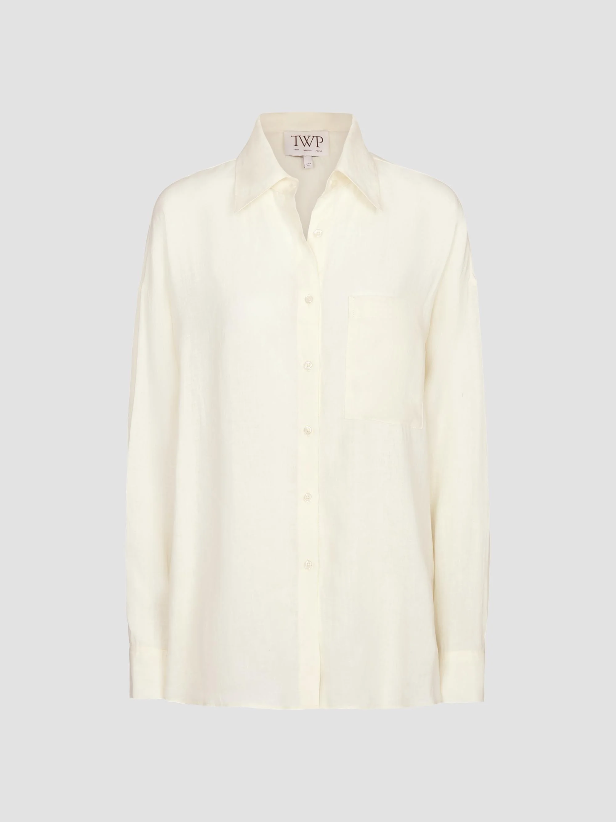 Women's Something Borrowed Linen Button-Front Shirt - Glass Green - 1