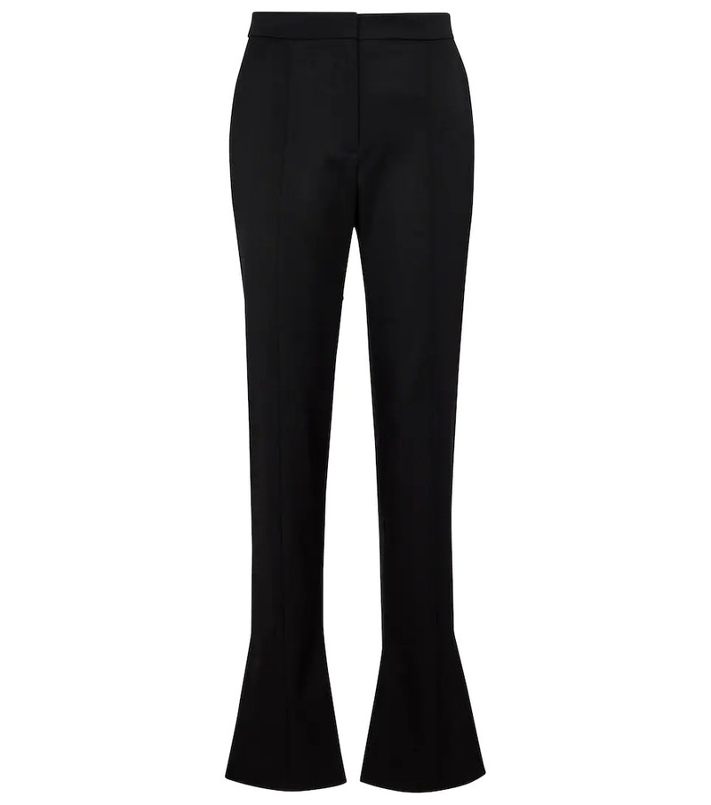 High-rise flared wool pants - 1