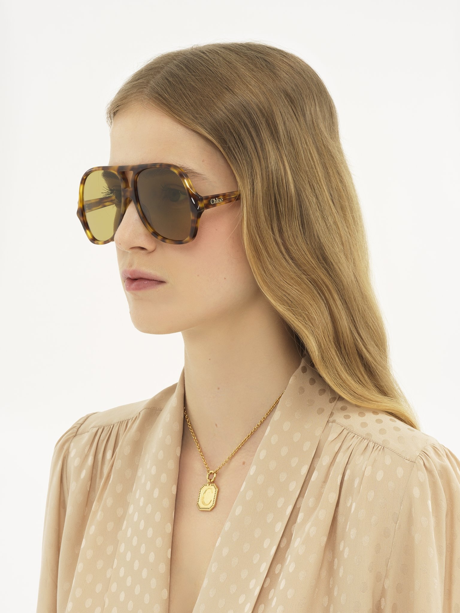 【関税&送料込】Chloe Gold l Salome Sunglasses Chloé SALOMÉ SUNGLASSES | REVERSIBLE