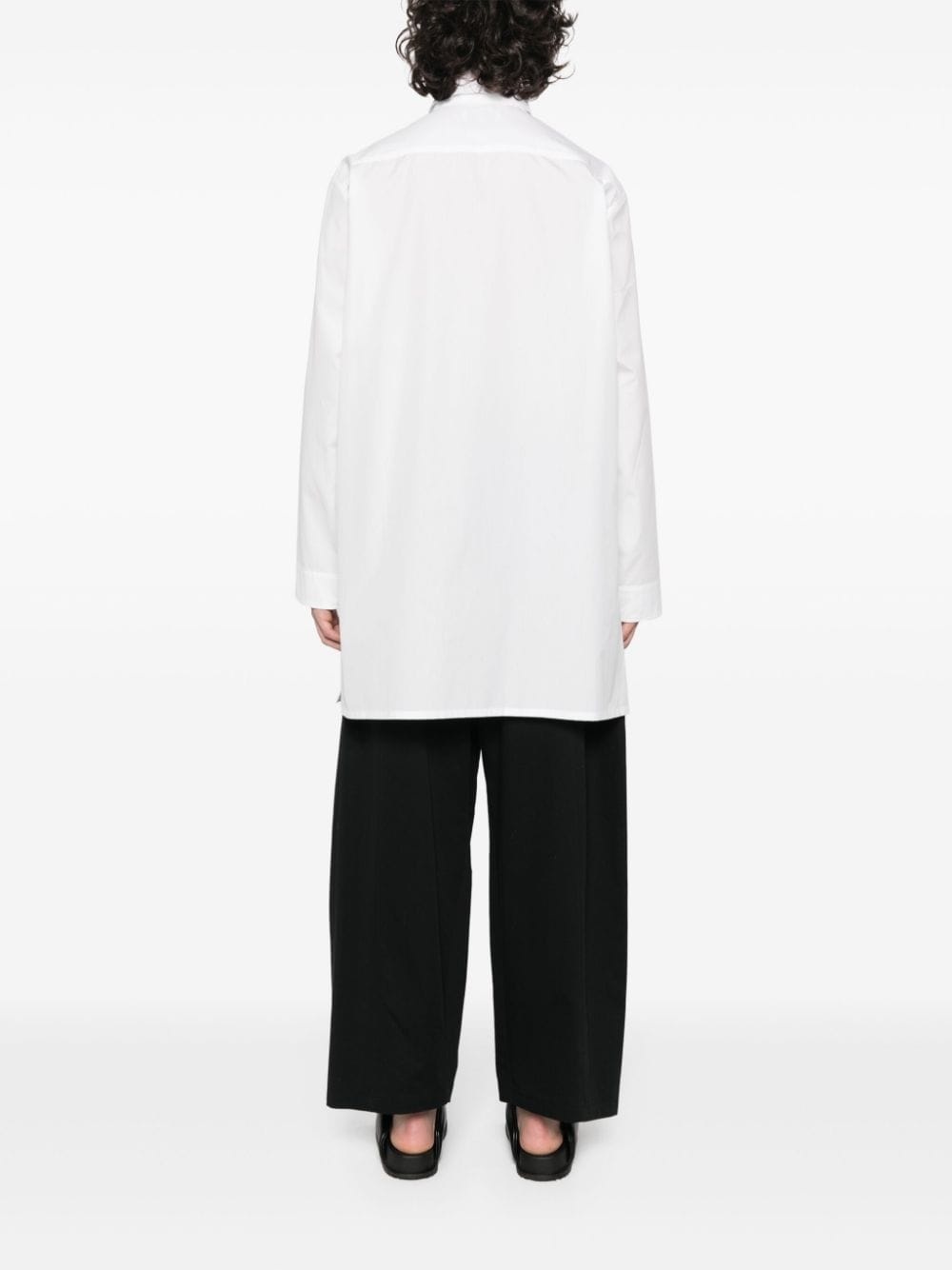 Yohji Yamamoto long-sleeve button-fastening shirt - White