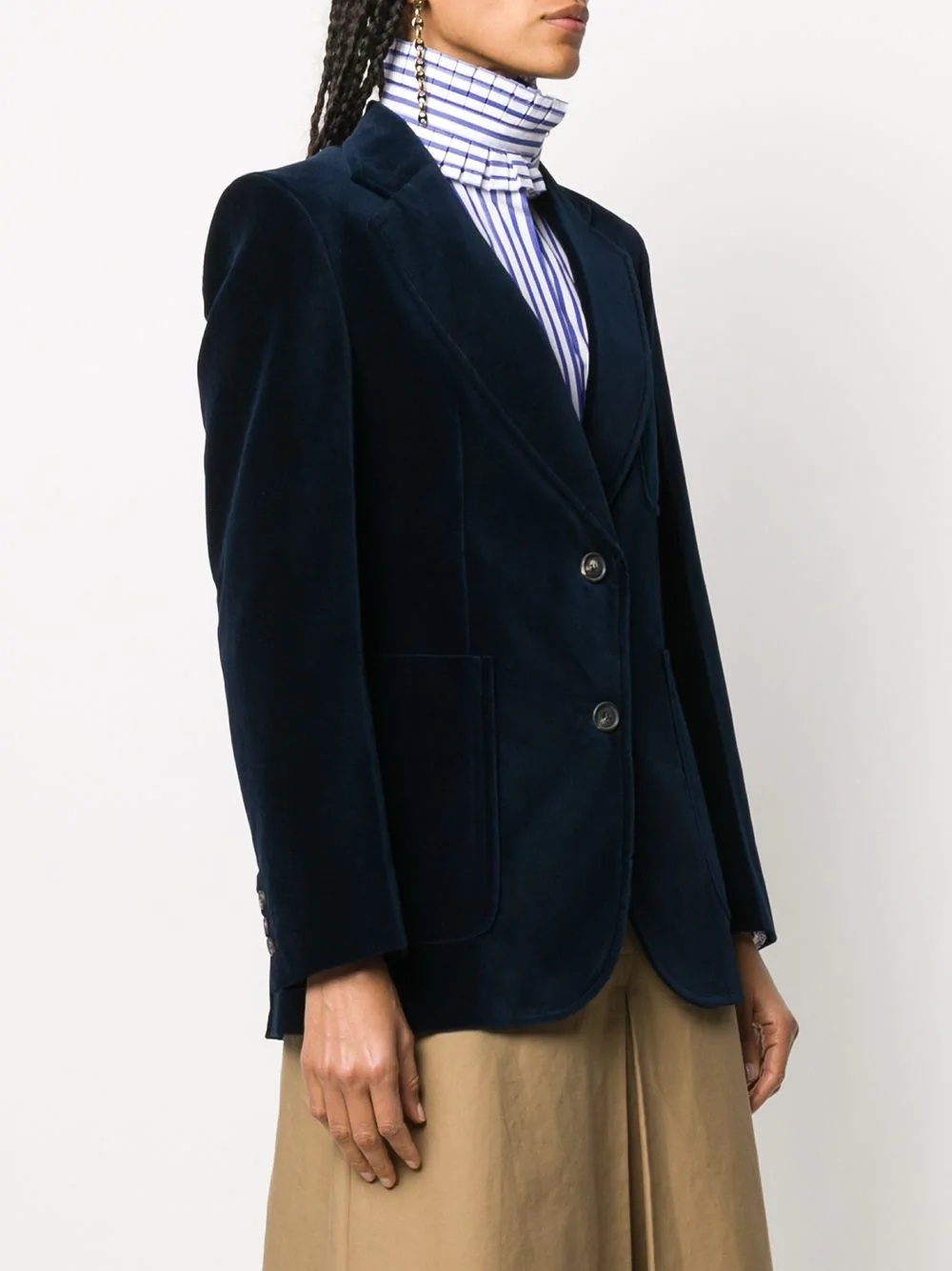 tailored patch pocket blazer - 3