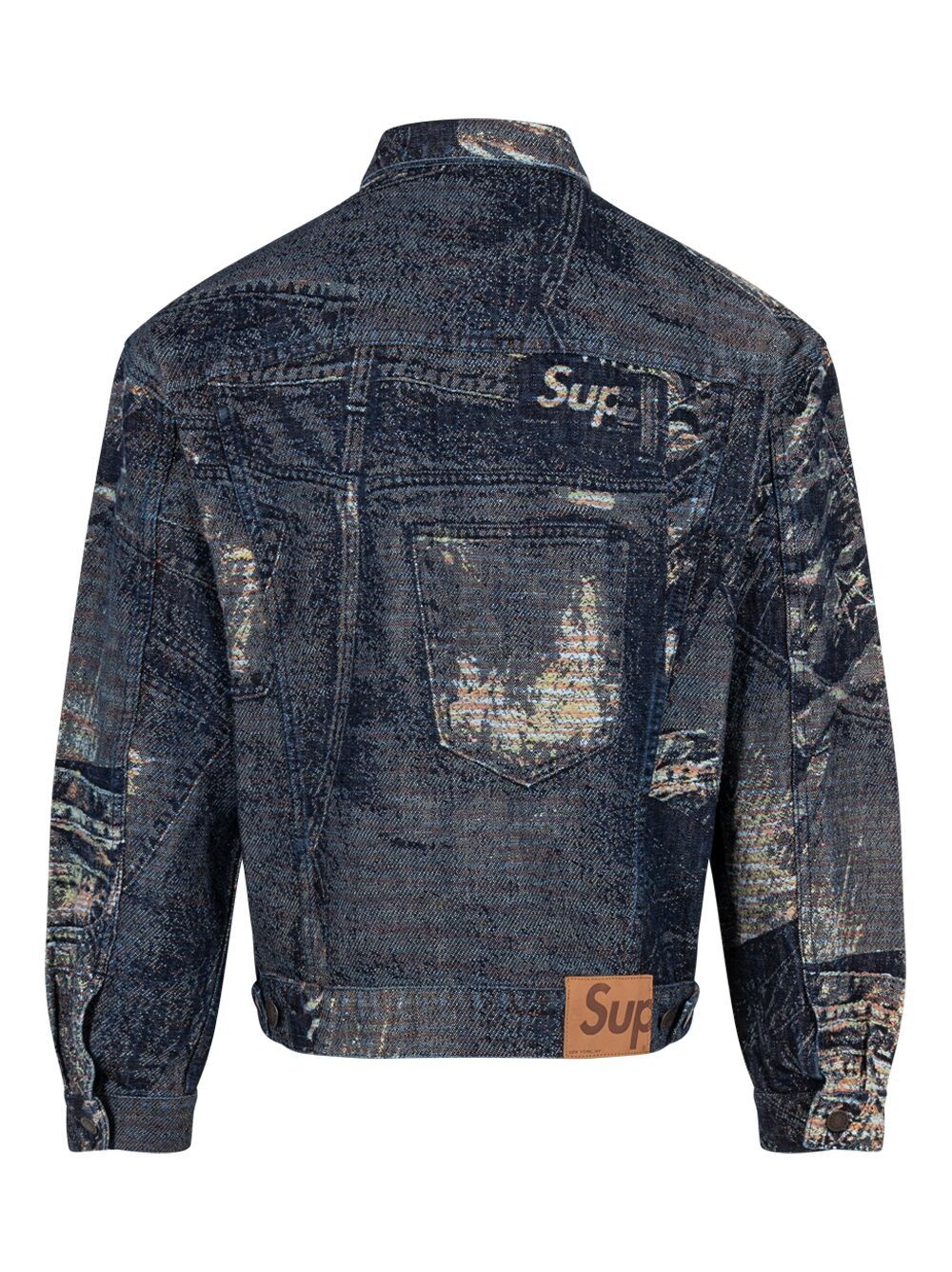 Archive denim jacquard trucker jacket - 3