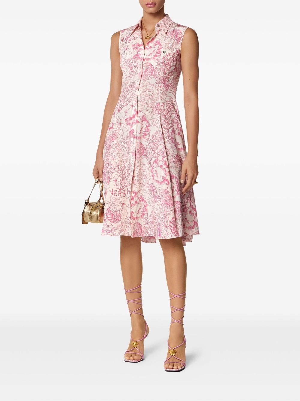 Underwater Barocco midi shirt dress - 2