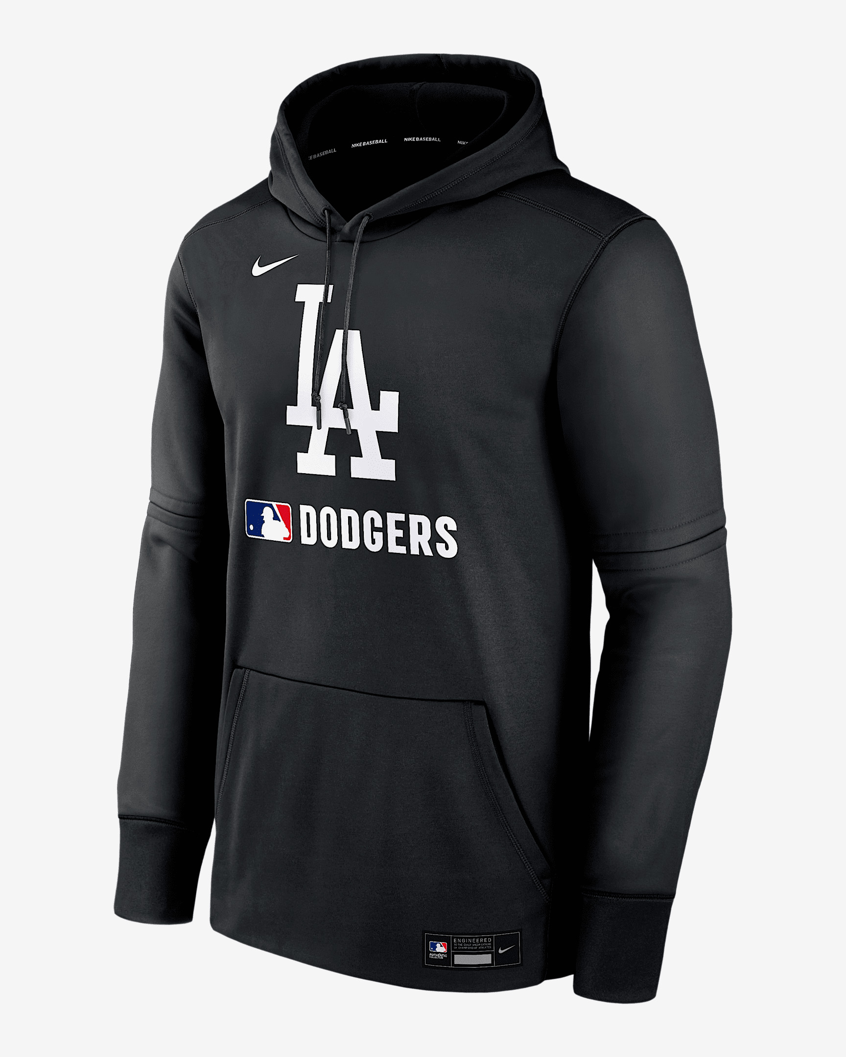 Los Angeles Dodgers Authentic Collection Men's Nike Therma MLB Pullover Hoodie - 1