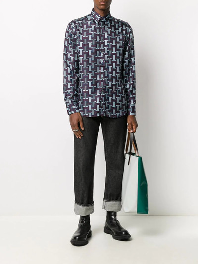 Lanvin logo-print long-sleeve shirt outlook