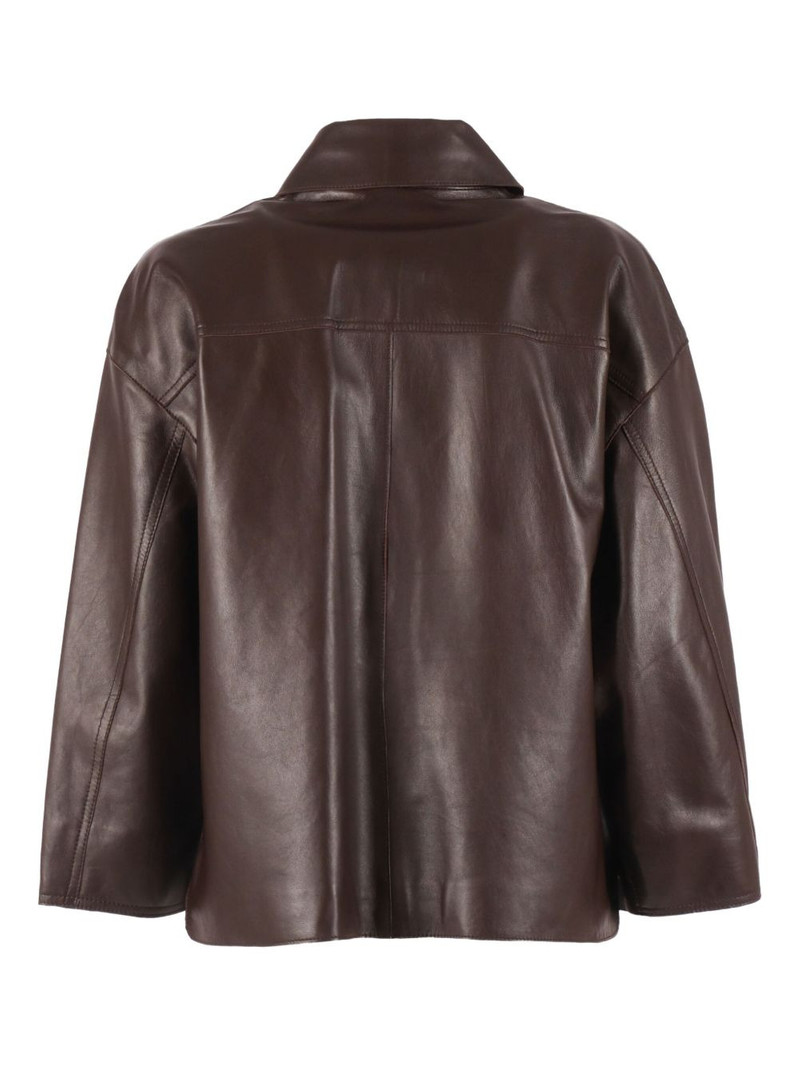 WEEKEND Max Mara buttoned leather jacket outlook