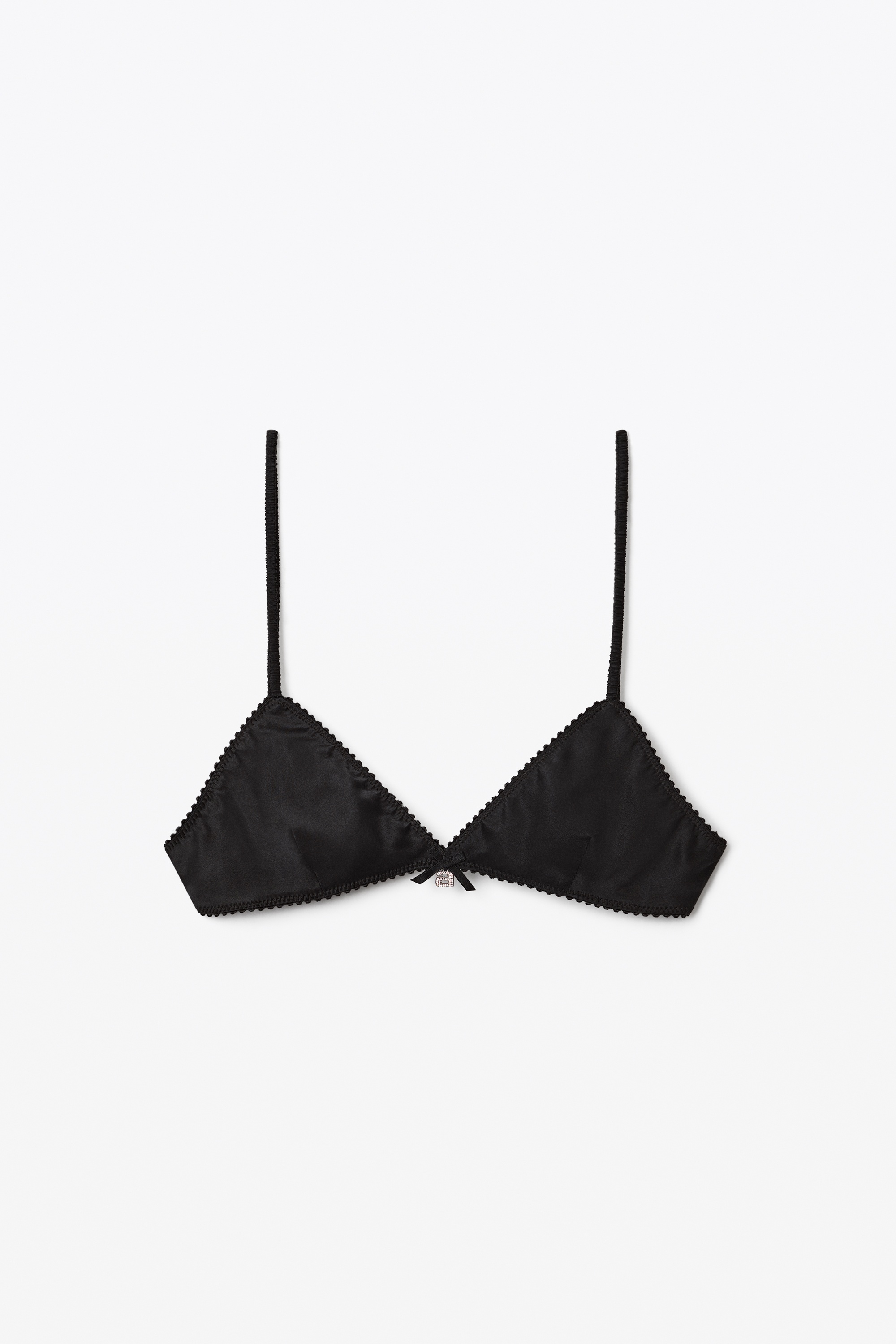 SCRUNCHIE STRAP BRA IN SILK CHARMEUSE - 1