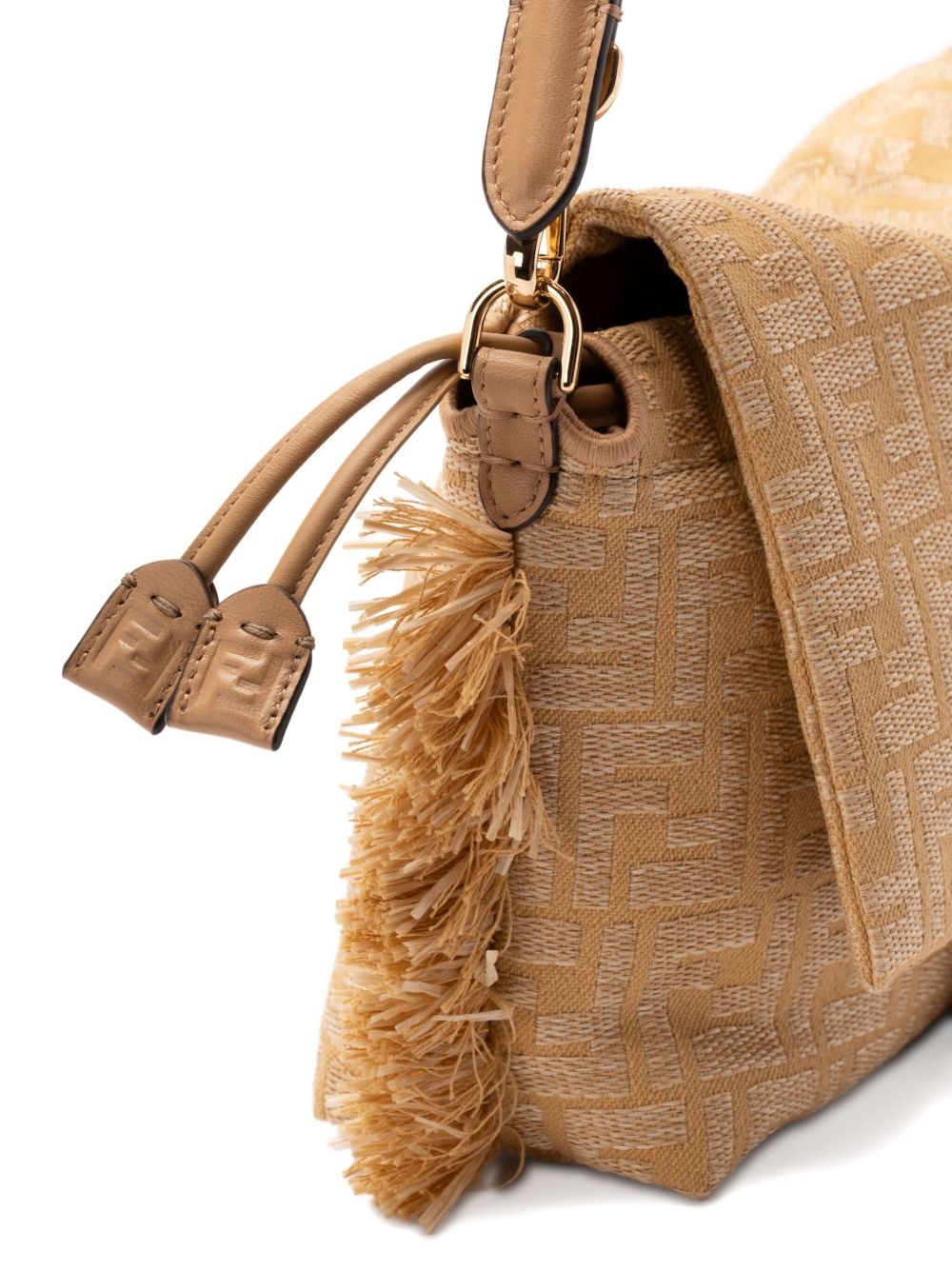 Zucca Mamma fringed canvas shoulder bag - 4