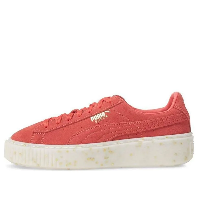 (WMNS) PUMA Suede Platform Board Shoes Red/Blue 365621-04 - 1