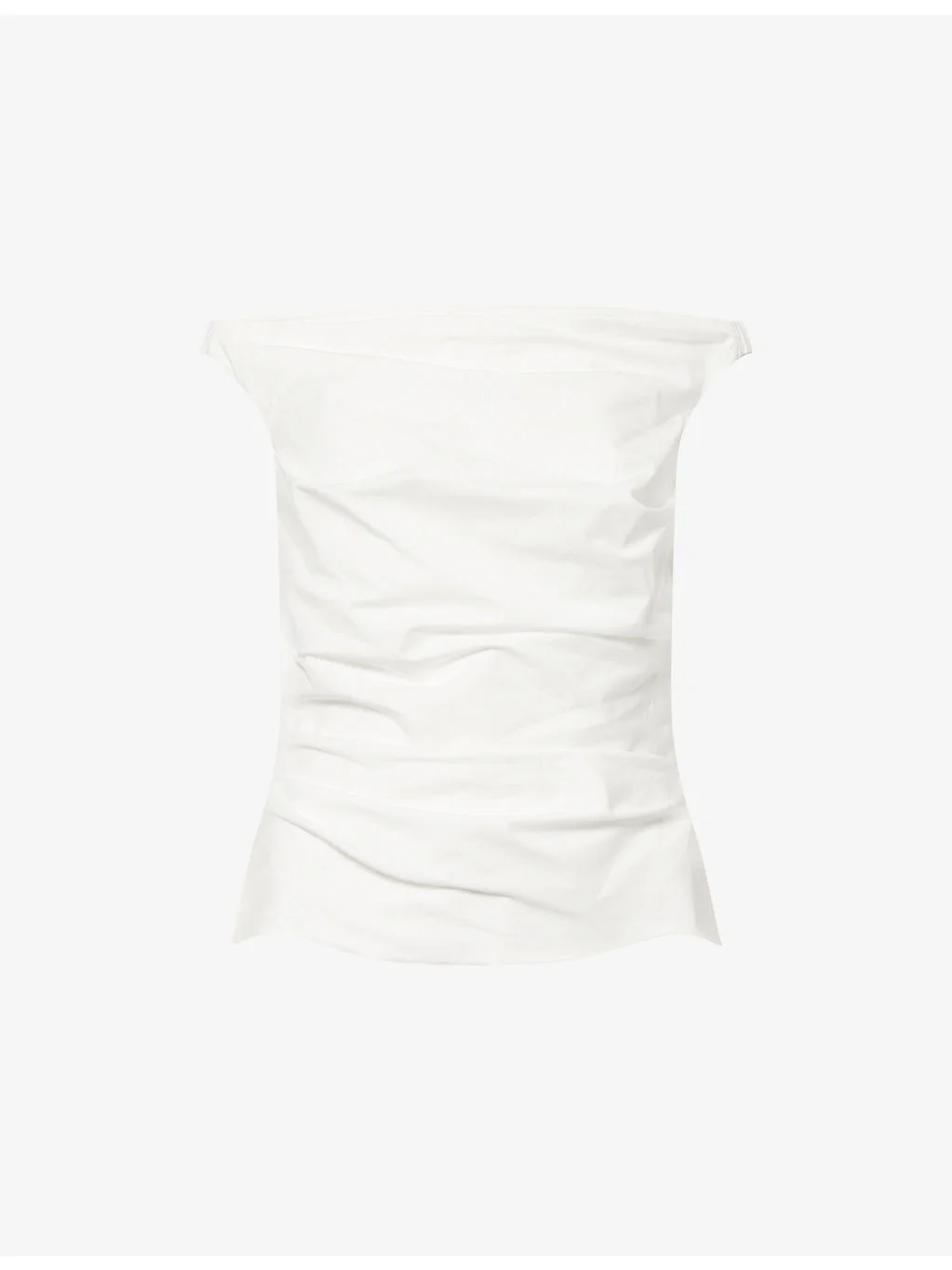 Maisel Draped Cotton-Popin Top - 1