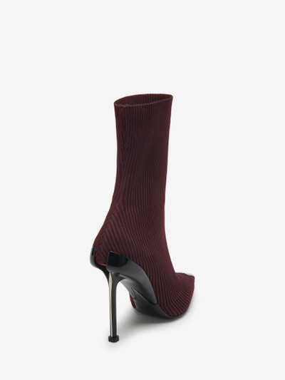 Alexander McQueen Women's Slash Knit Boot in Nightshade/silver outlook