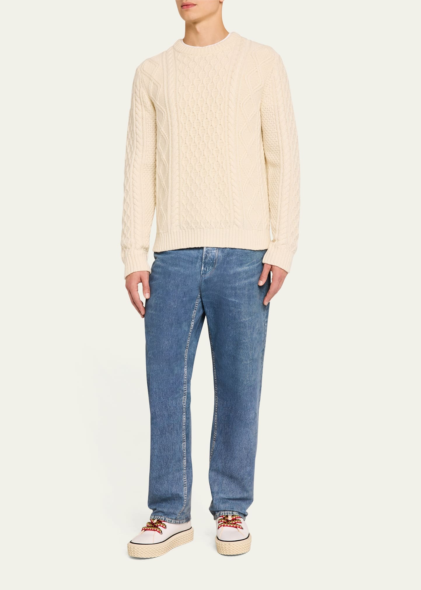 Men's Wool-Cashmere Cable-Knit Sweater - 2