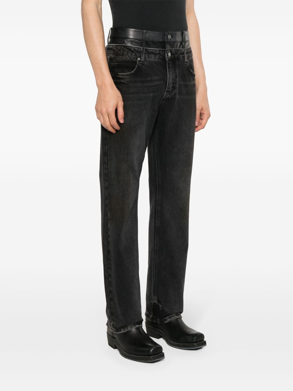 high-rise straight-leg jeans - 3