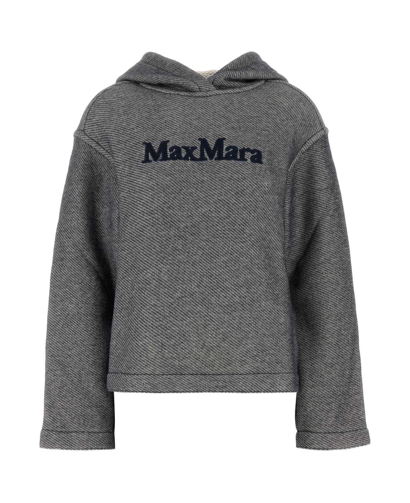 Melange Midnight Blue Cotton Blend Gary Sweatshirt - 1