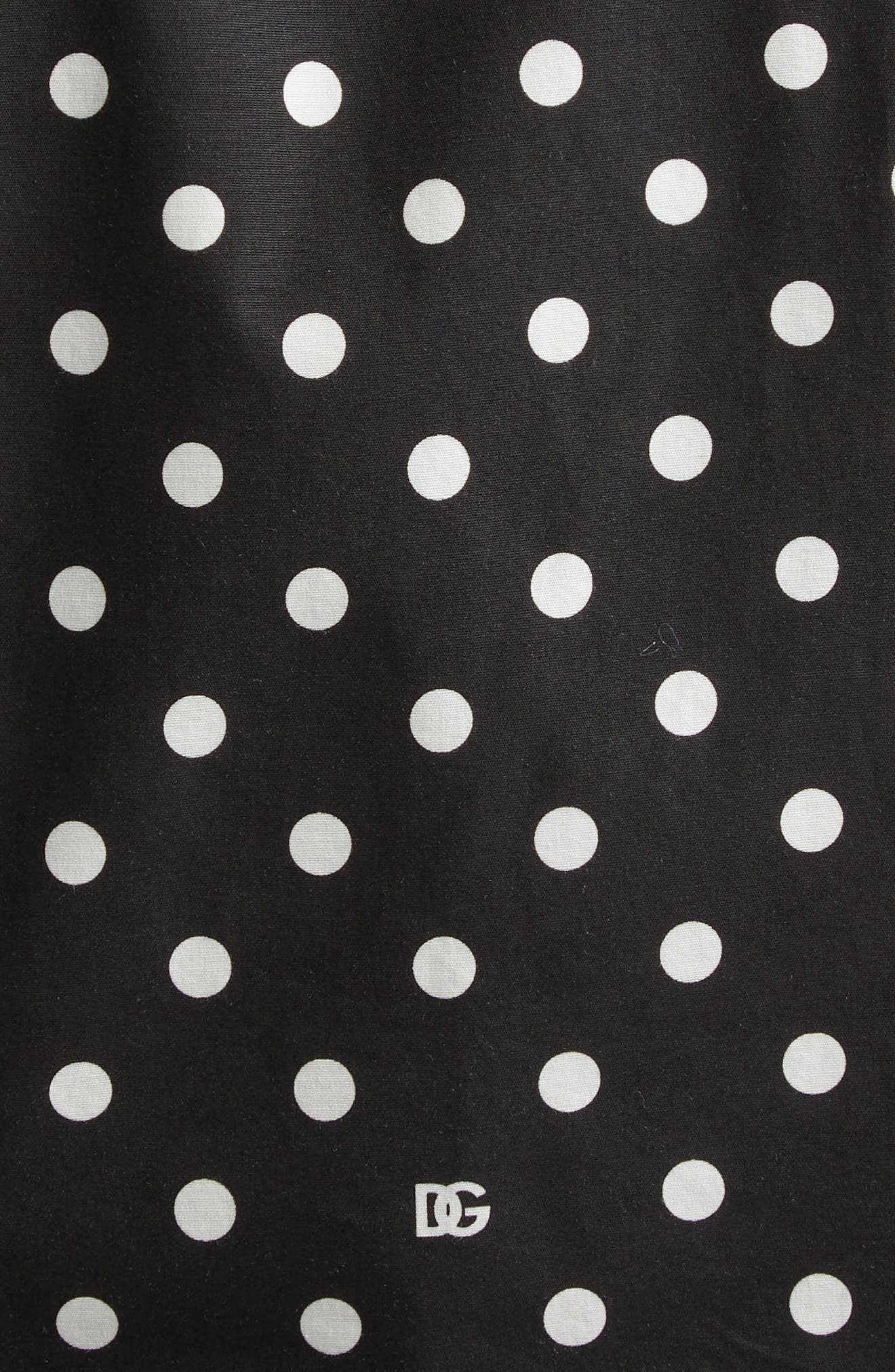 Dolce&Gabbana Polka Dot Long Sleeve Button-Up Crop Shirt in Hnzqw Pois Picc 0 8 F.nero at Nordstrom - 7