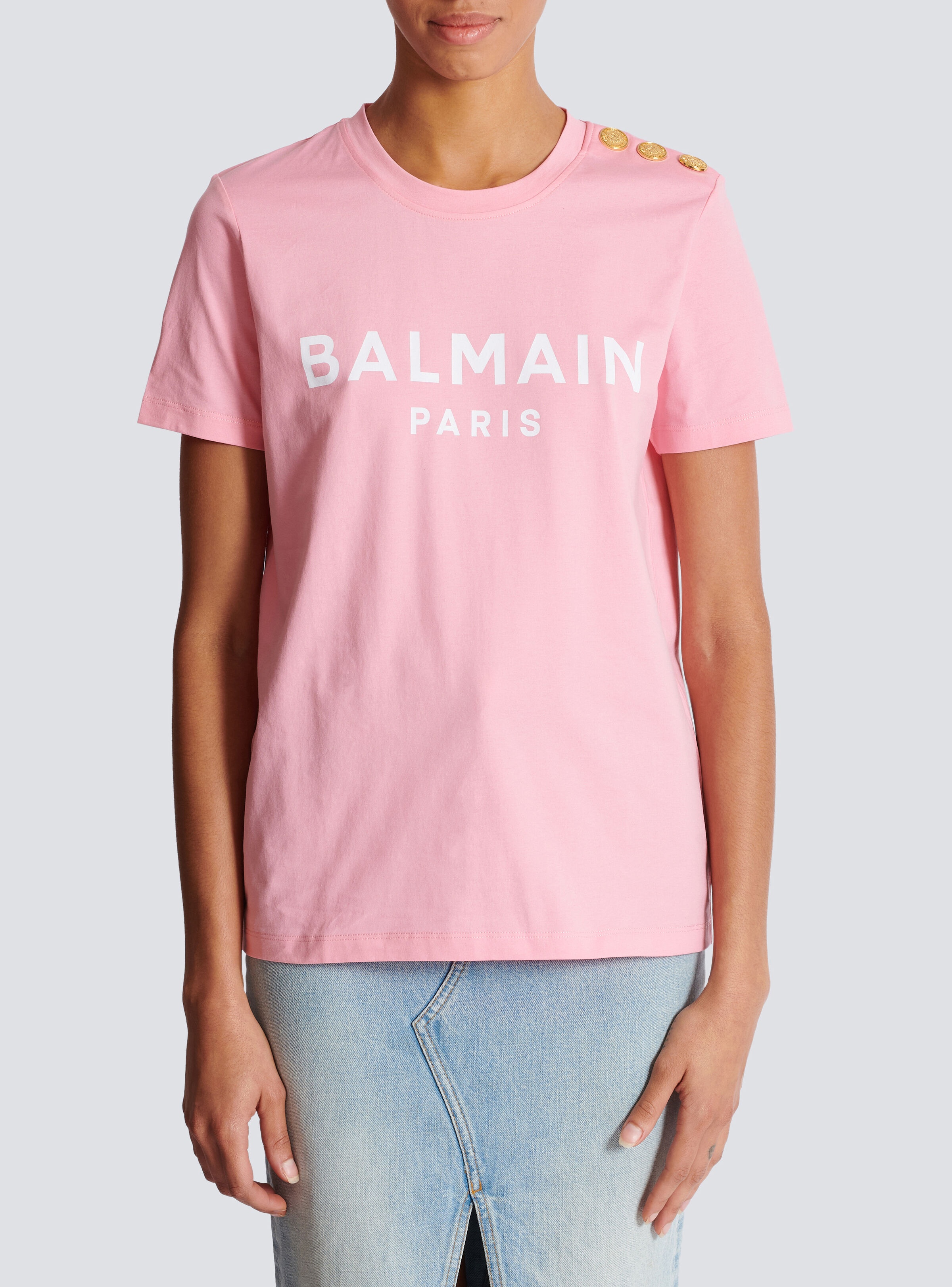 T-shirt with Balmain Paris print - 5