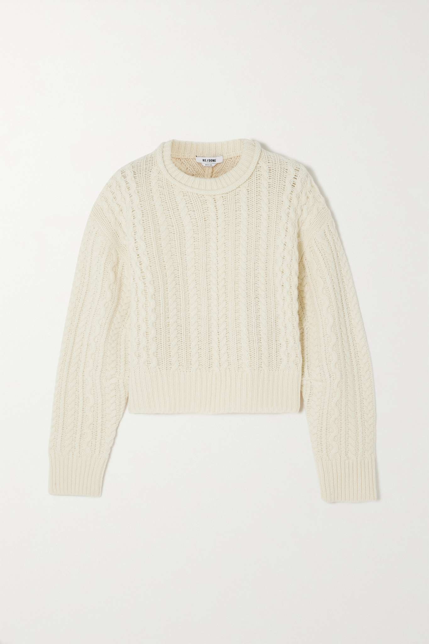 Cable-knit wool sweater - 1