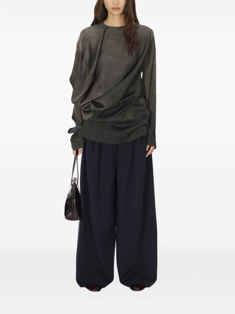 UMA WANG draped asymmetric blouse outlook