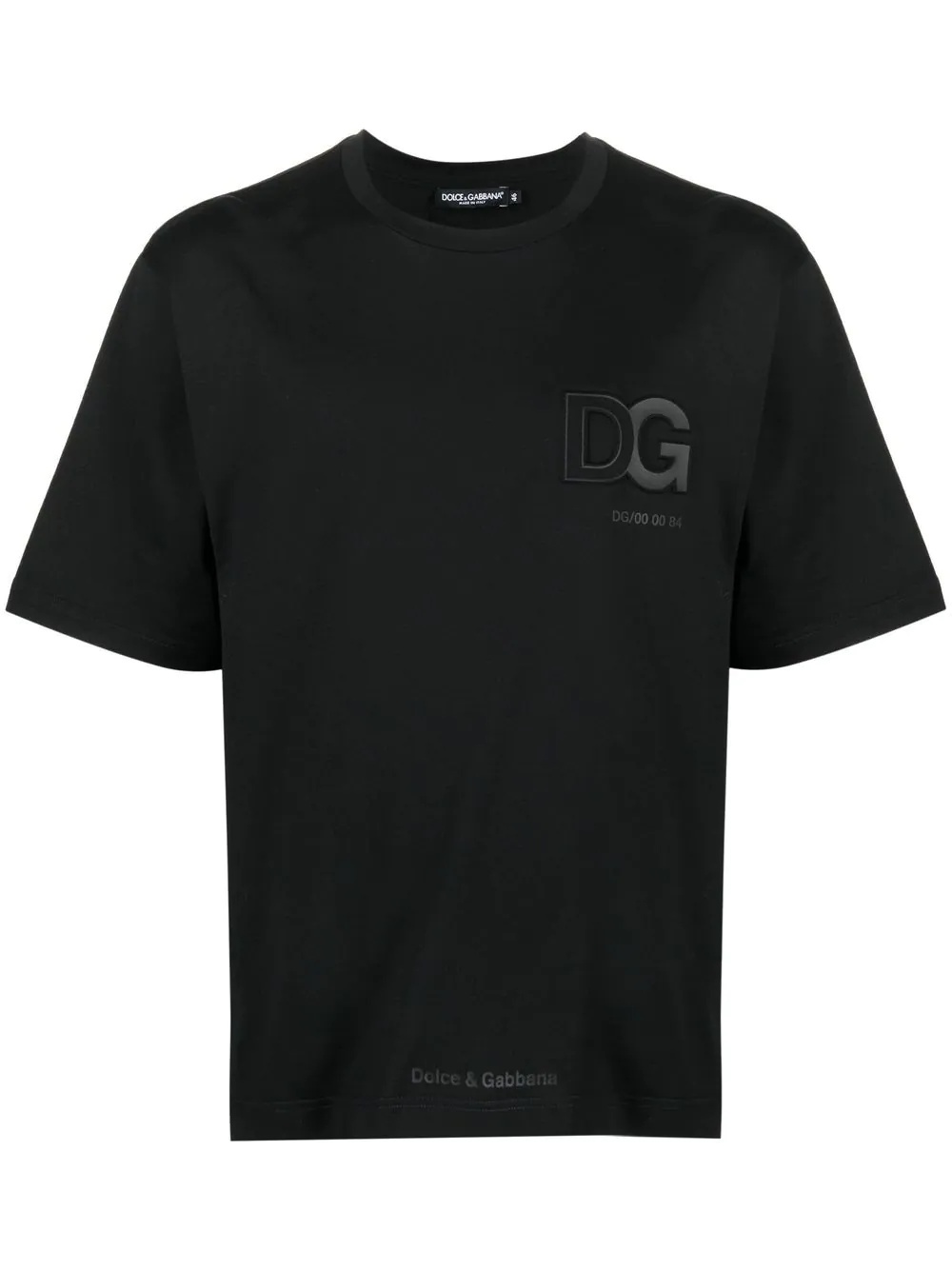 logo-embossed cotton T-shirt - 1