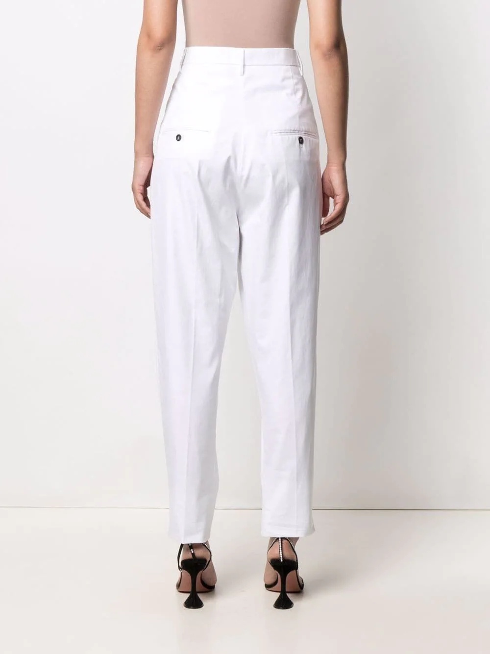 high-waisted tapered trousers - 4