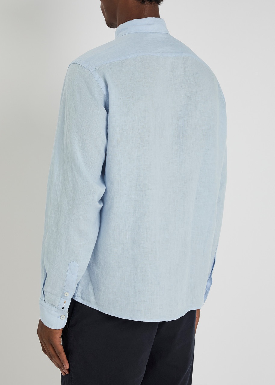 Boss Logo-embroidered Linen Shirt - 3
