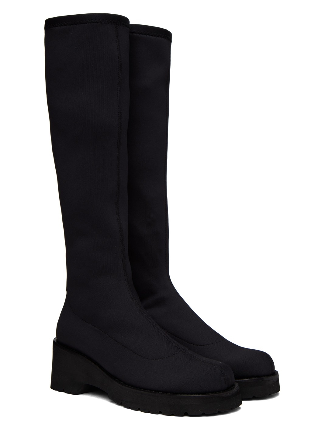 Black Scuba Long Boots - 4