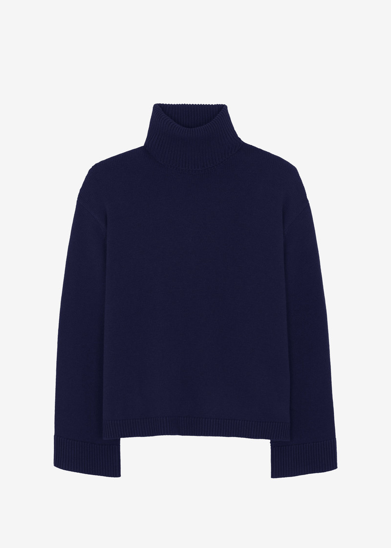 Rhea Trapeze Turtleneck - Navy 7