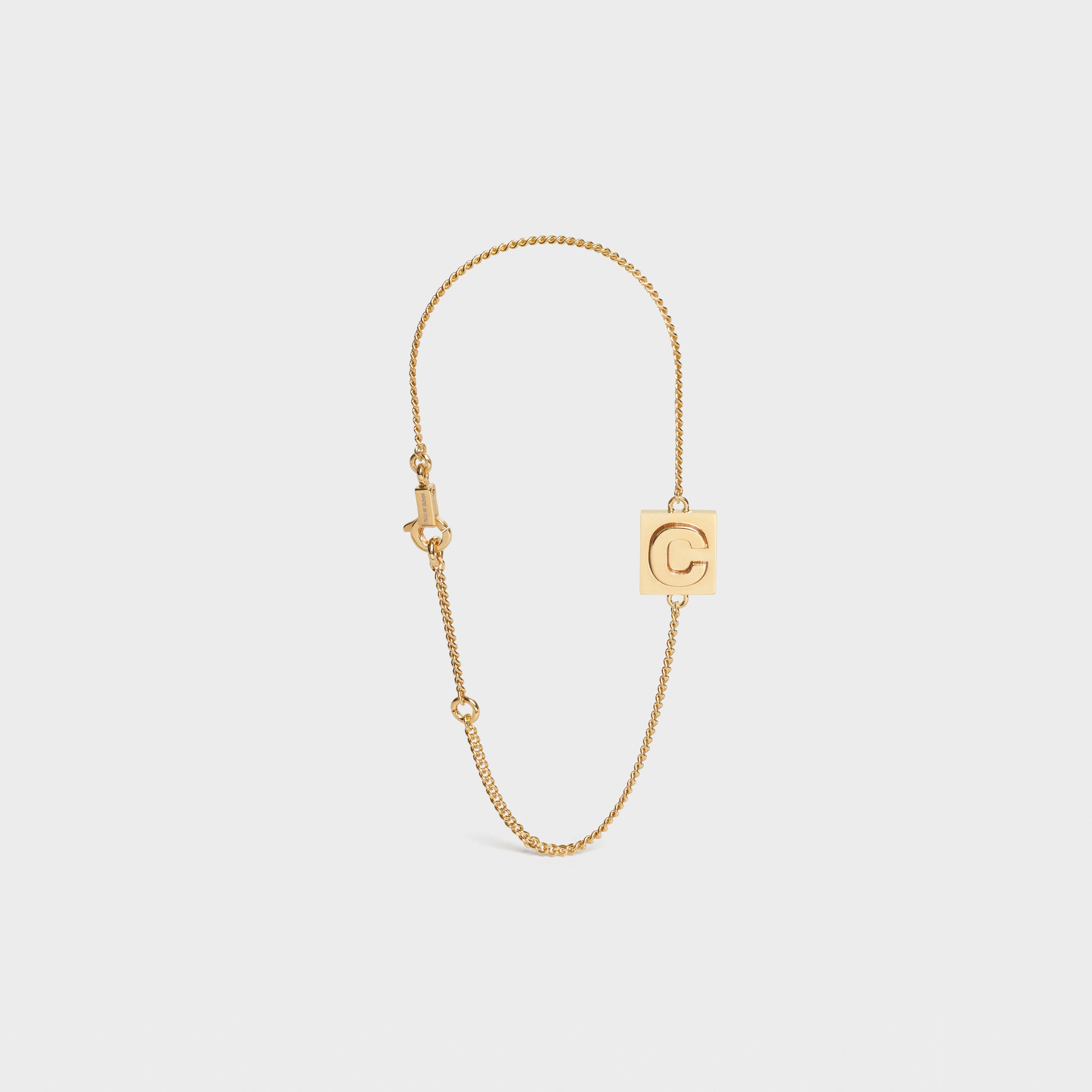 Alphabet C Bracelet in Brass - 2