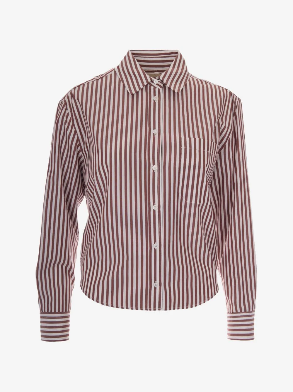 vertical-stripe chest-pocket shirt - 1