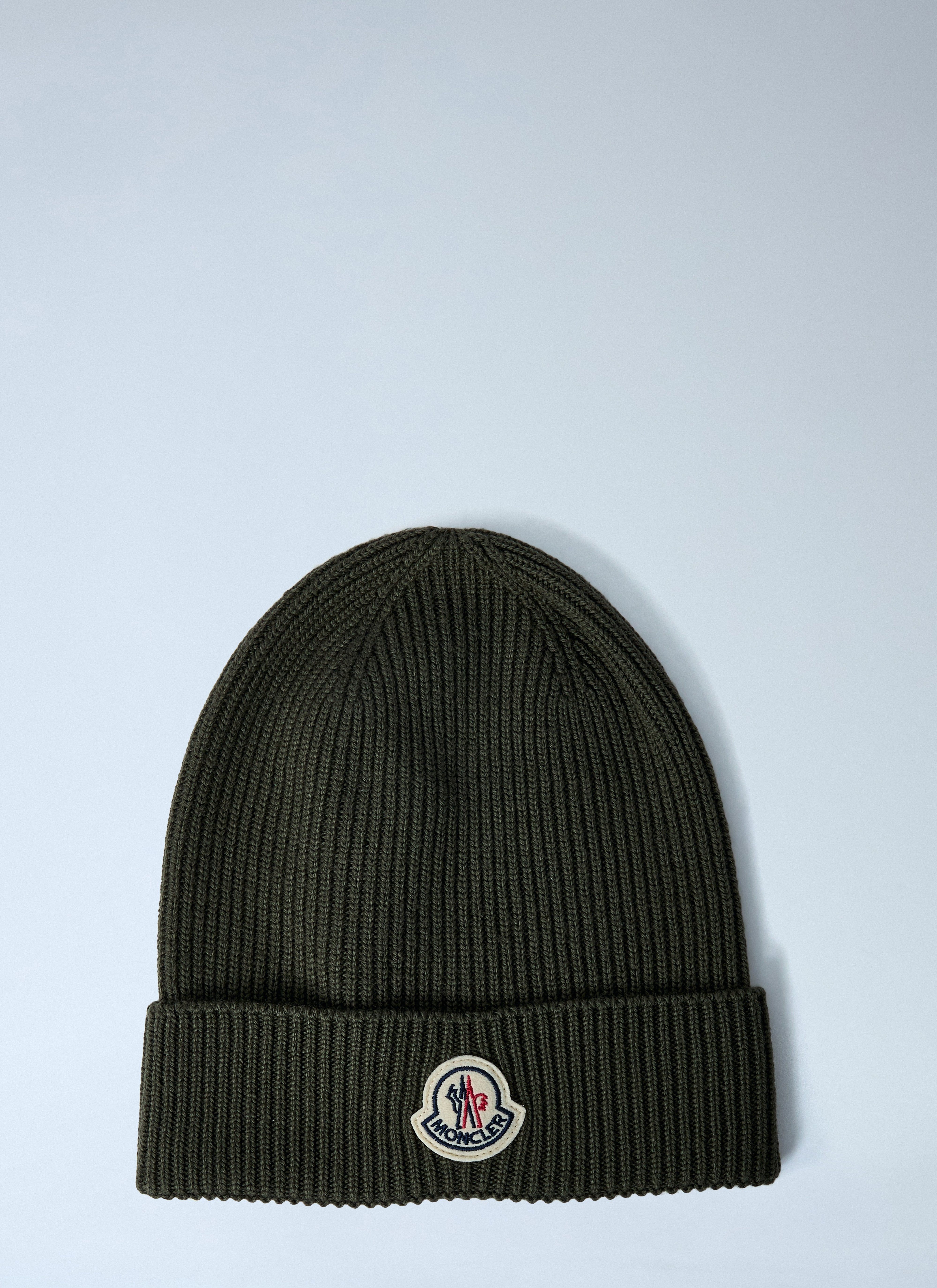 Moncler Men Logo Motif Beanie Hat - 1
