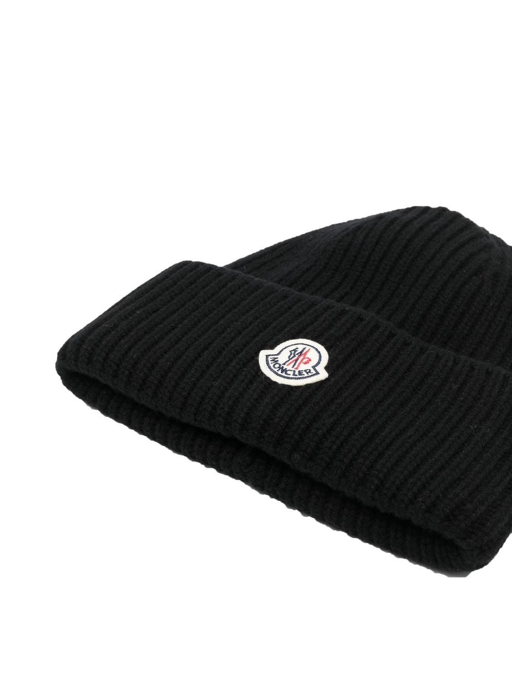 logo-patch ribbed beanie - 2