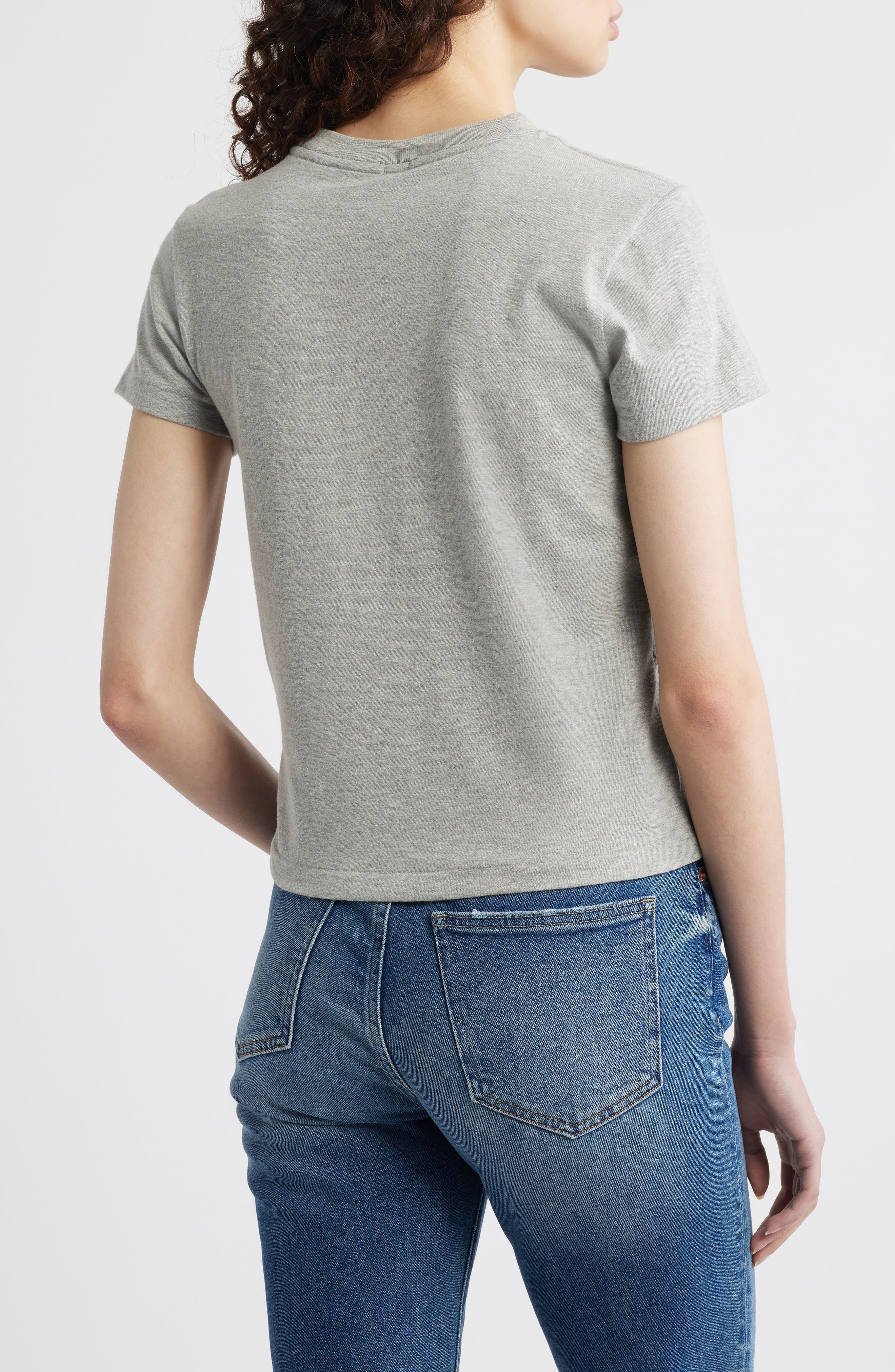 Re/Done Classic Crewneck T-Shirt in Heather Grey at Nordstrom - 3