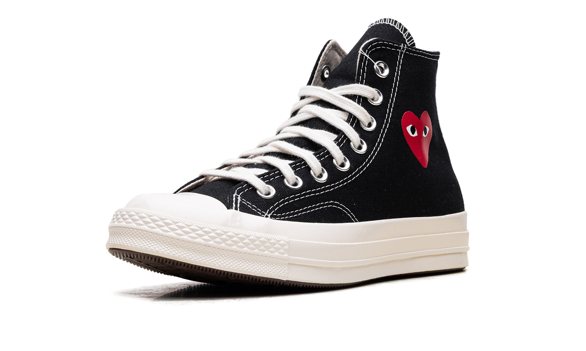Chuck Taylor All Star 70 High "Comme des Garcons PLAY - Small Red Heart Black" - 4