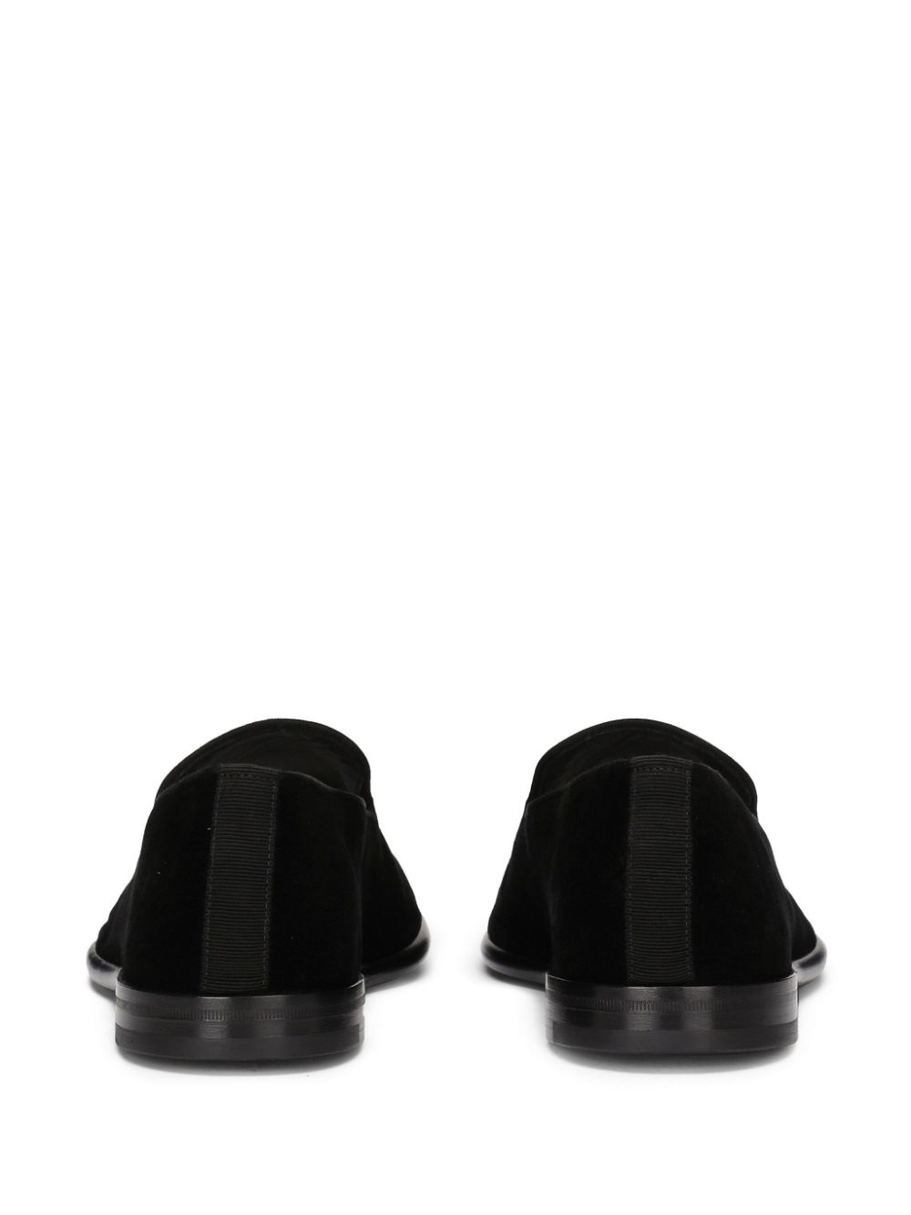 logo-plaque velvet slippers - 3