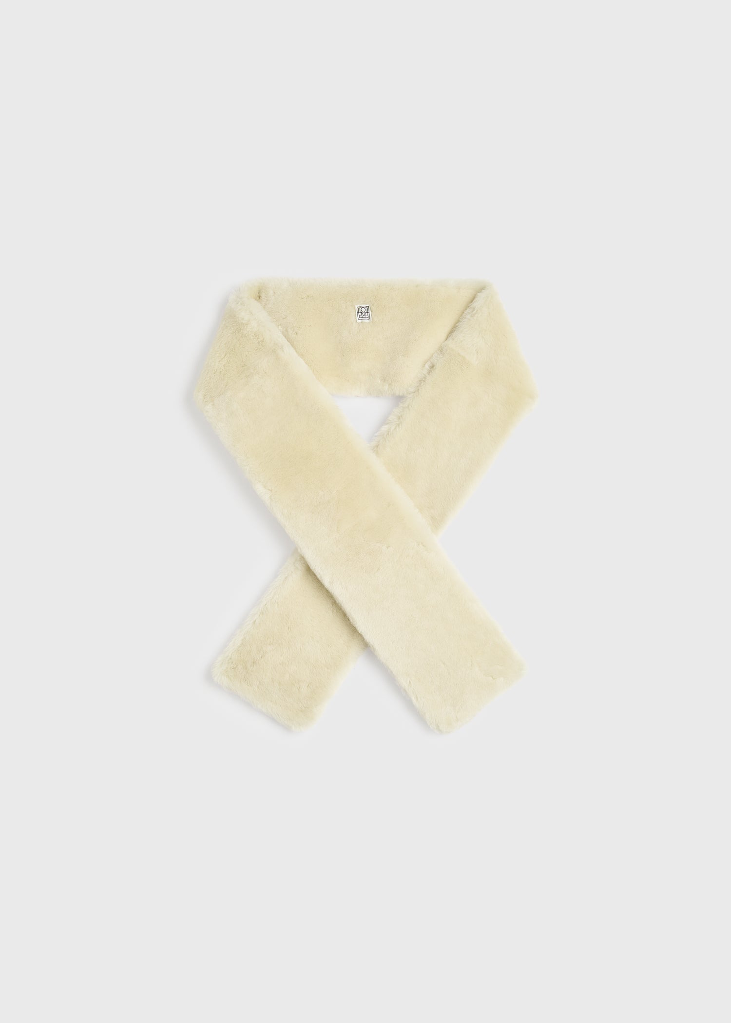 Shearling tuxedo scarf ecru - 6