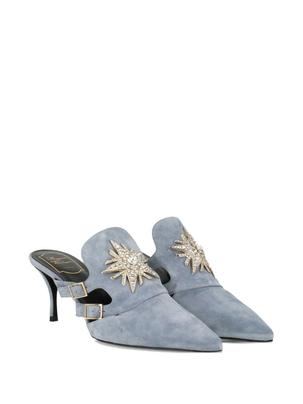 70mm star-embellished buckle mules - 2