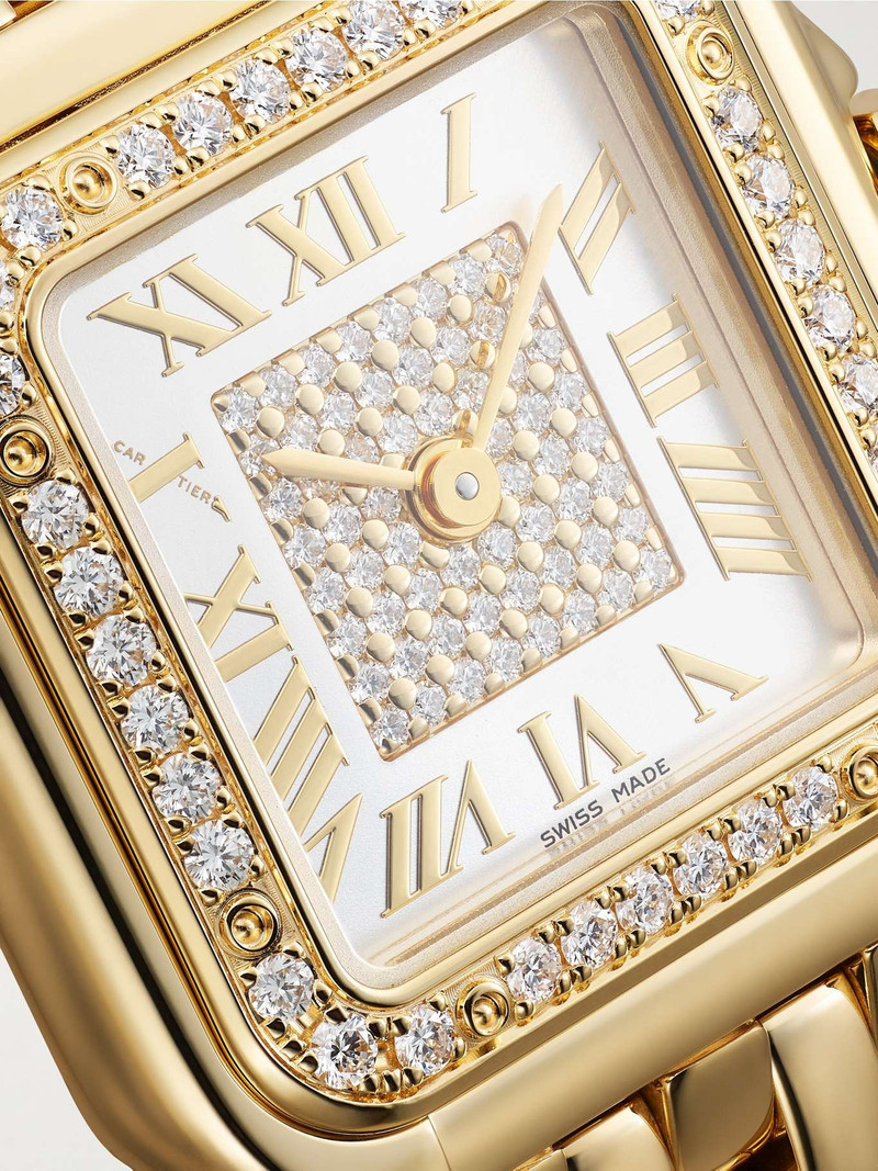 Panthère de Cartier 22mm small 18-karat gold diamond watch White 5