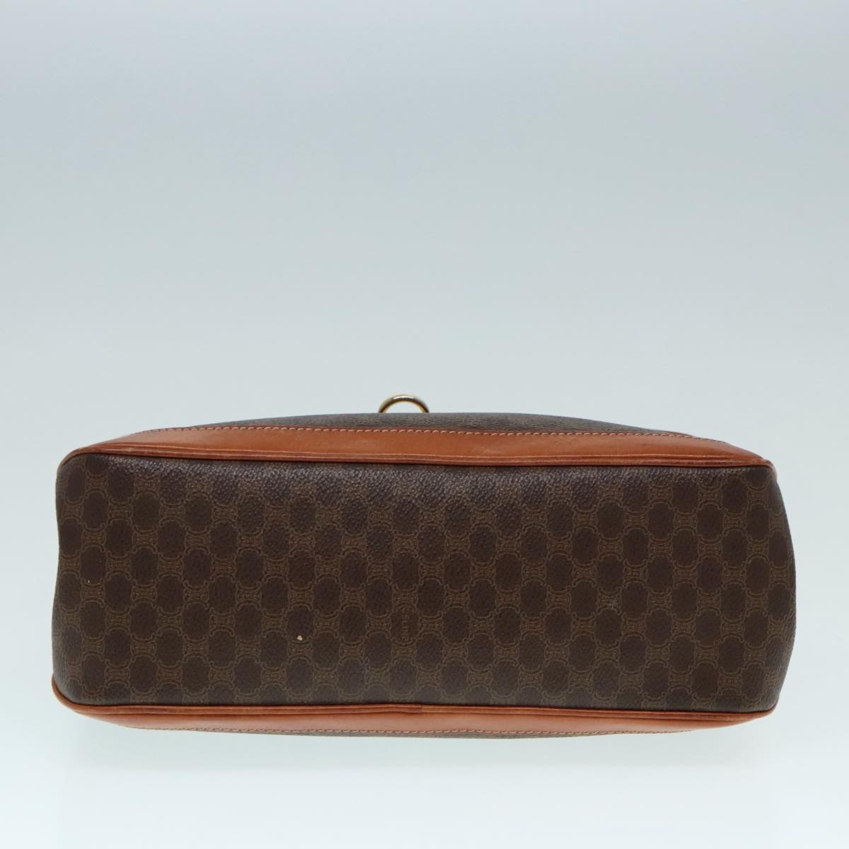 CELINE Macadam Canvas Hand Bag Pvc Leather Brown Gold - 5