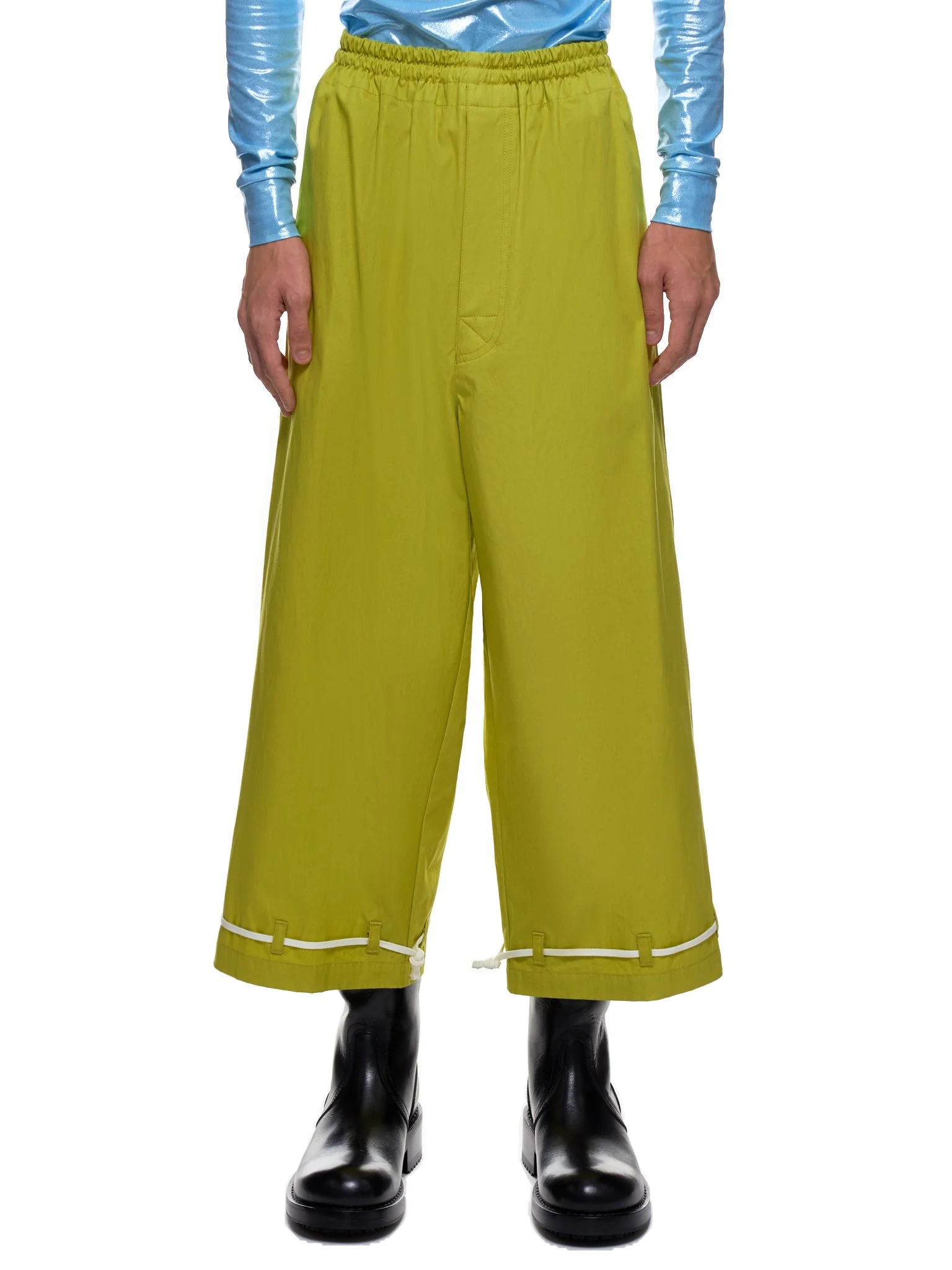 Cropped Flat Front Trousers - 1