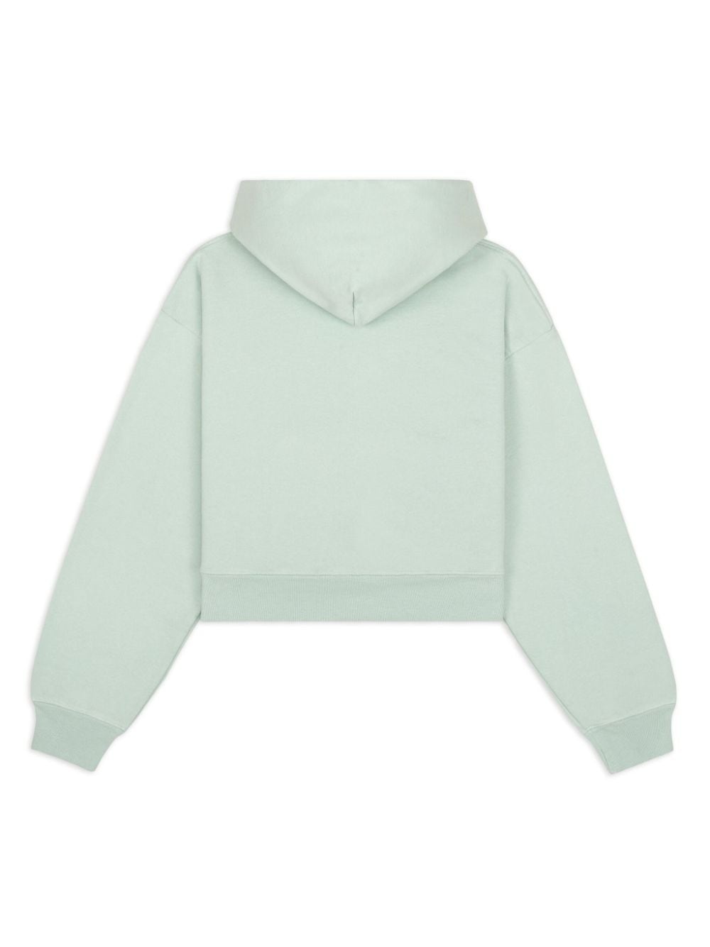 logo-embroidered cropped hoodie - 2