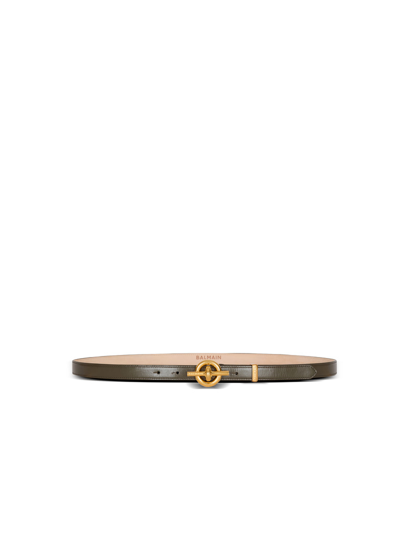 Smooth leather T-Bar belt 1