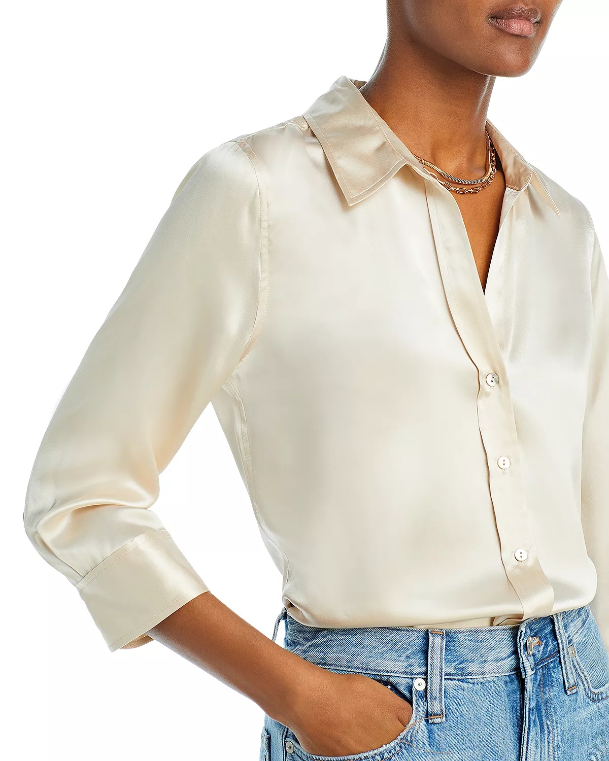 Dani Silk Charmeuse Blouse - 3