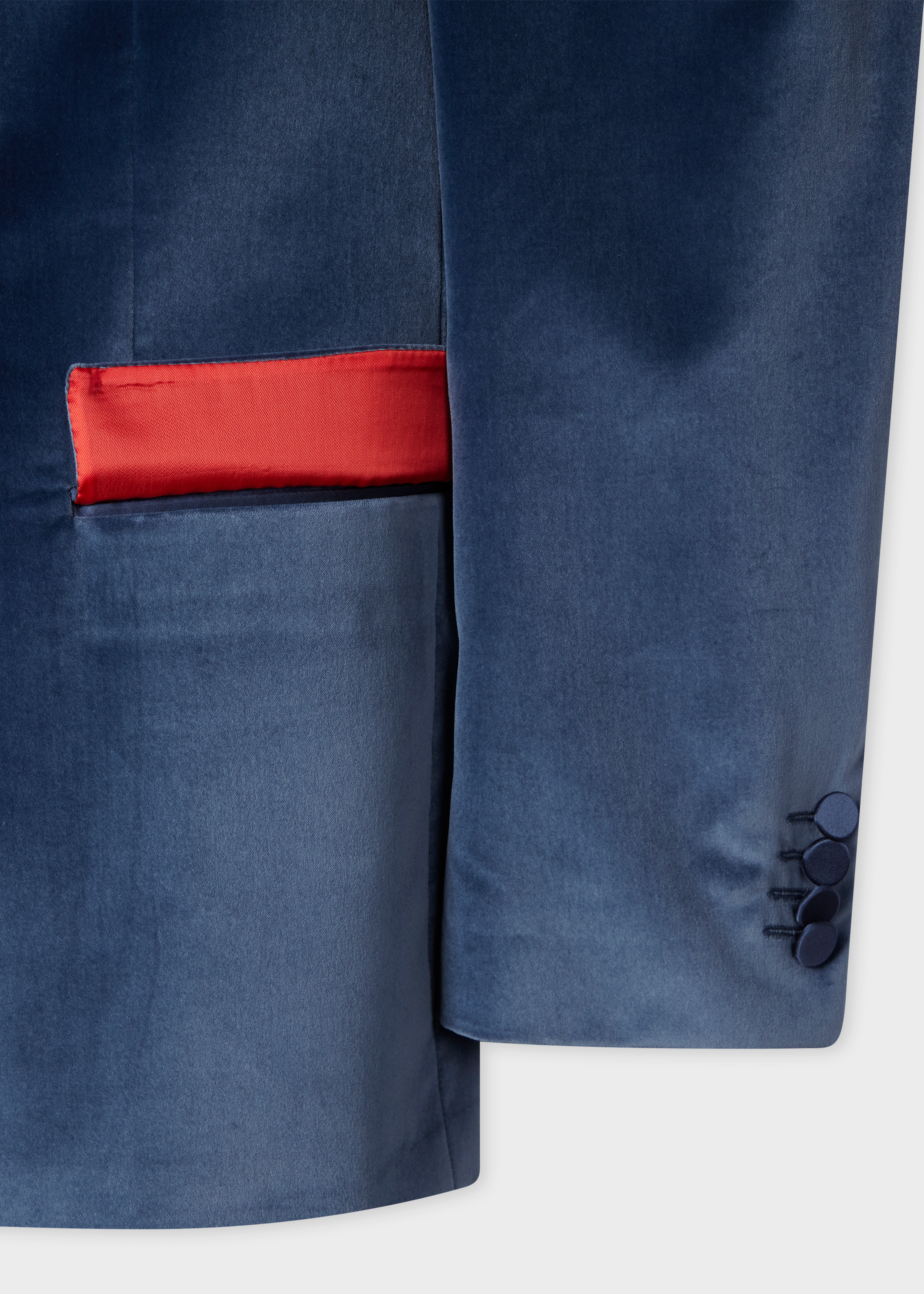 The Soho - Tailored-Fit Blue Velvet Suit - 3