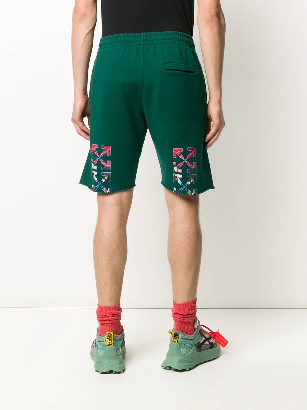 Arrows-print track shorts - 4