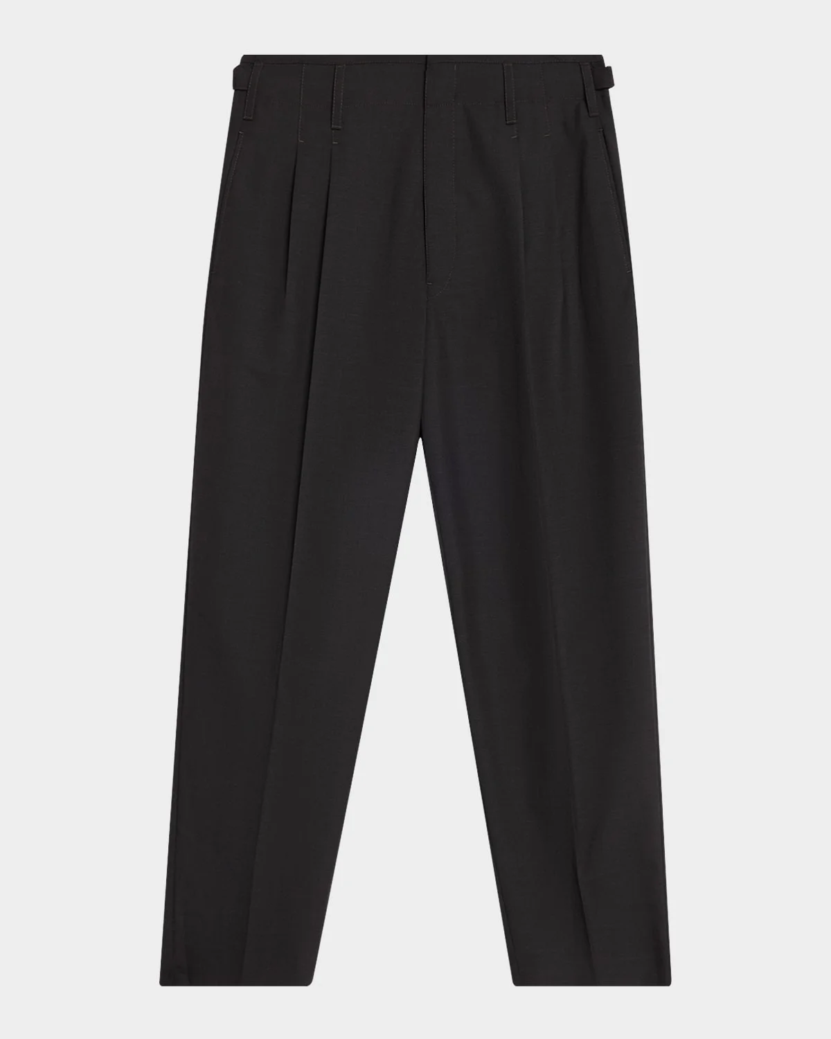 Men & apos;s Tropical Polyester and Wool Pleated Pants - 1