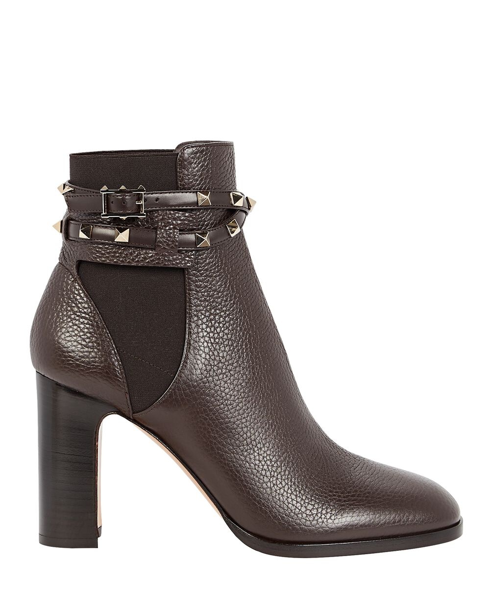 Rockstud Leather Wrap Chelsea Boots - 1